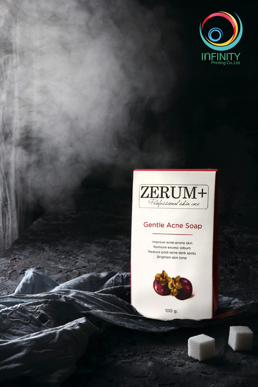 กล่องสบู่(soap)ZERUM+ Gentle Acne Soap