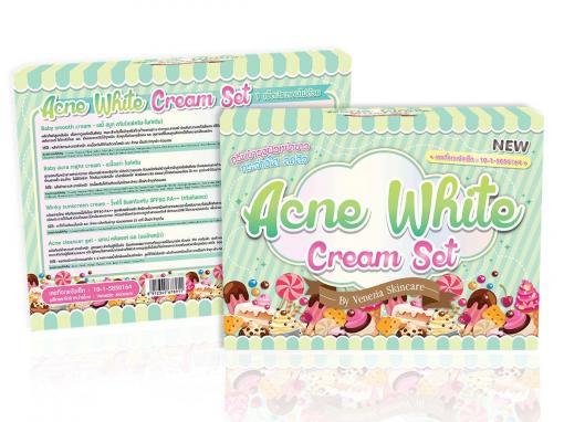 กล่อง(setcream)AcneWhiteCreamSet