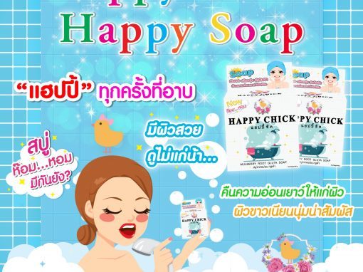 ป้าย Ads แบนเนอร์ Happy Chick Happy Soap
