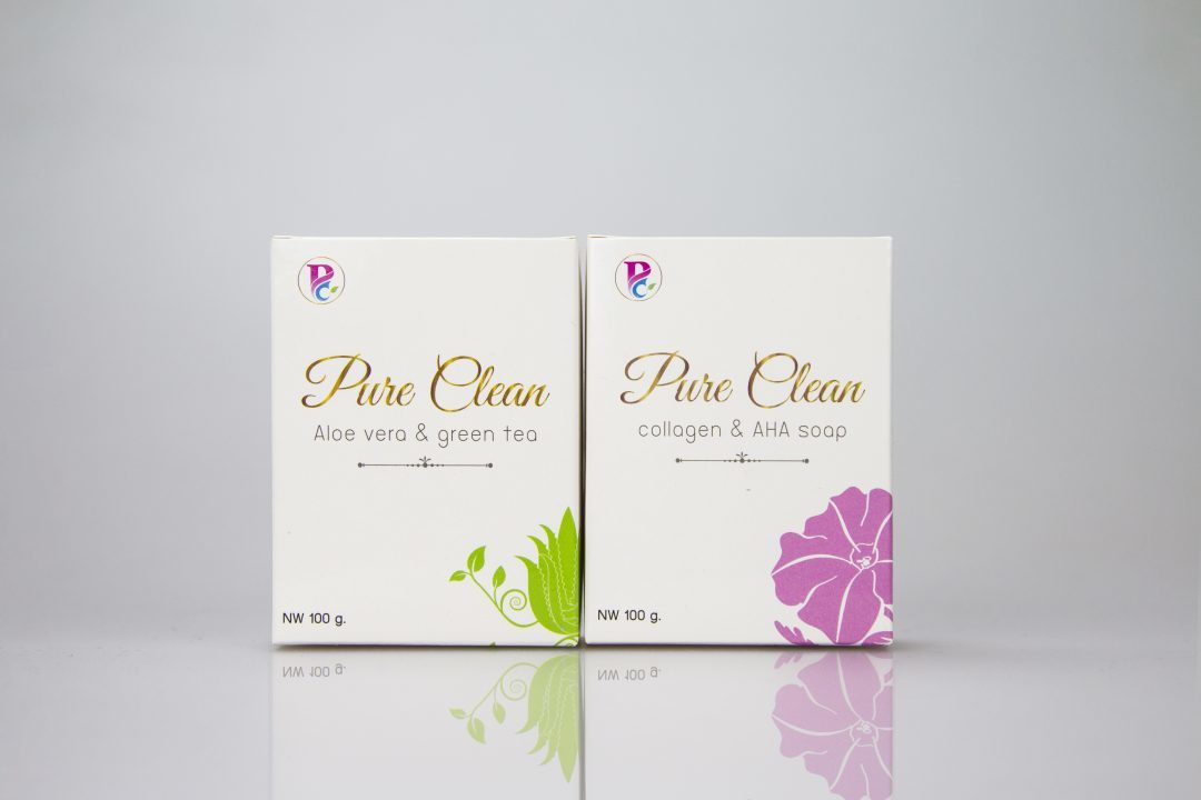 กล่องสบู่(soap)Pure Clean Alovera & Green Tea