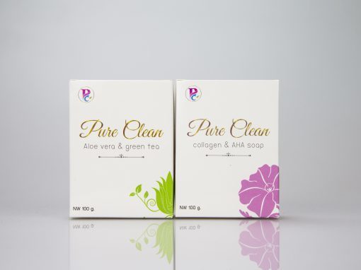 กล่องสบู่(soap)Pure Clean Alovera & Green Tea