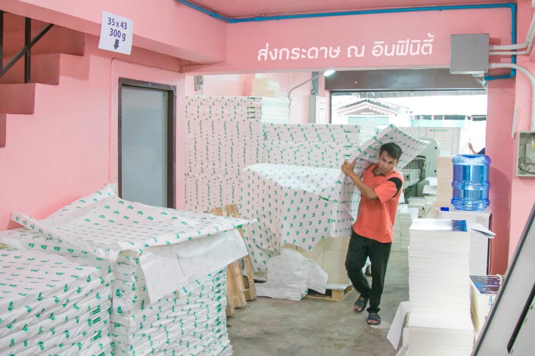 ส่งกระดาษที่โรงพิมพ์