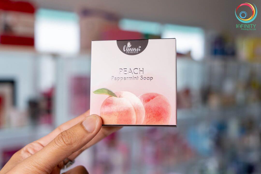 กล่องสบู่(soap)Linna PEACH Peppermint Soap