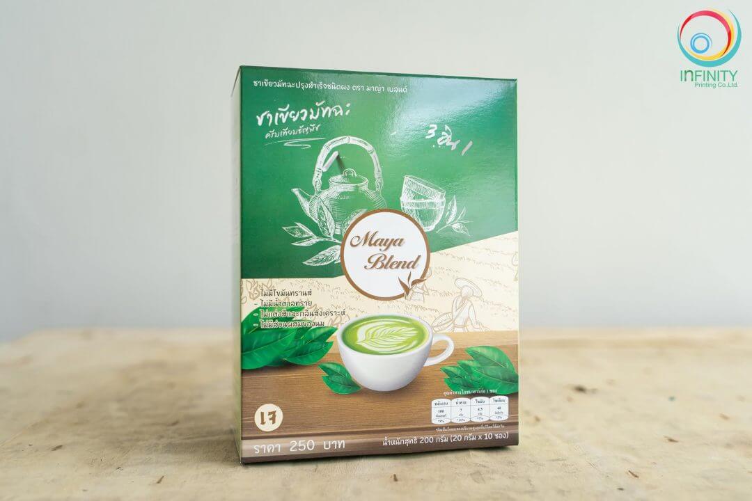 กล่องชาเขียว(package) Maya Blend